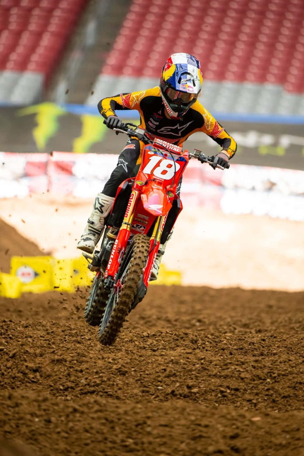 Motocross Racer Number18 Action Shot.jpg Wallpaper