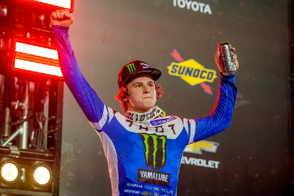 Motocross Victory Celebration Wallpaper