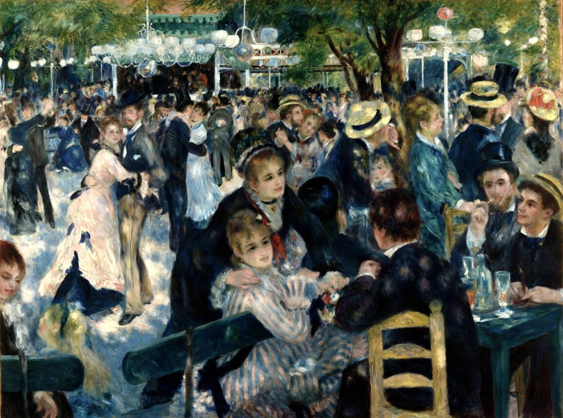 Moulin De La Gallete Painting By Renoir Wallpaper