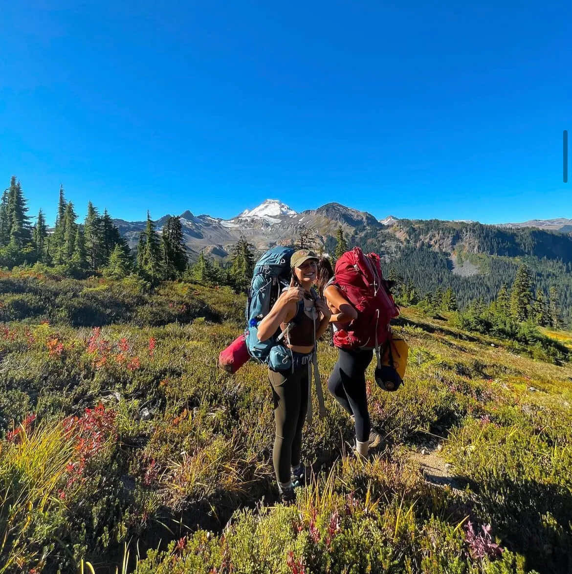 Mountain Hiking Friends Granola Aesthetic Wallpaper