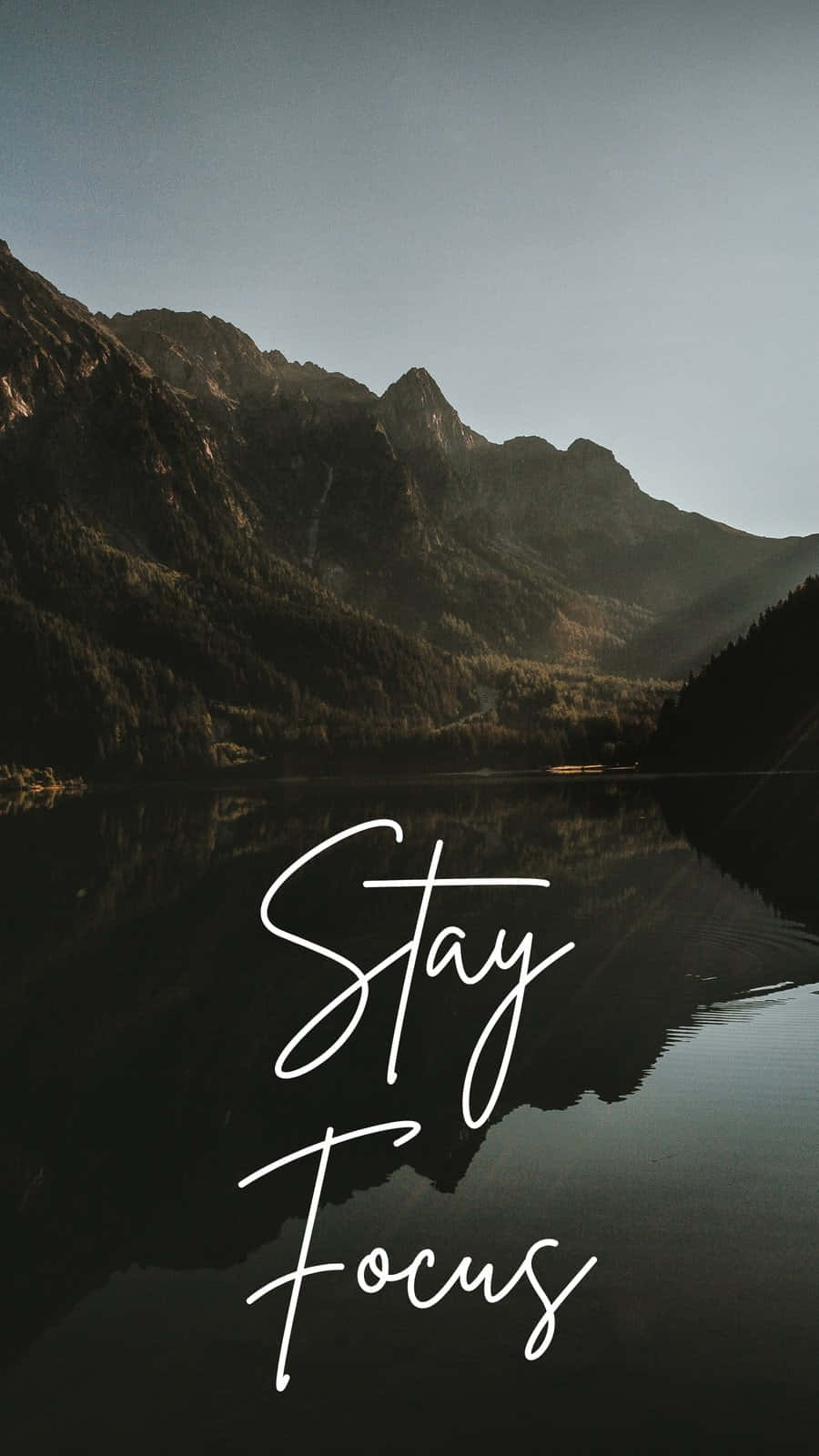 Mountain Lake Inspirational Quote Wallpaper