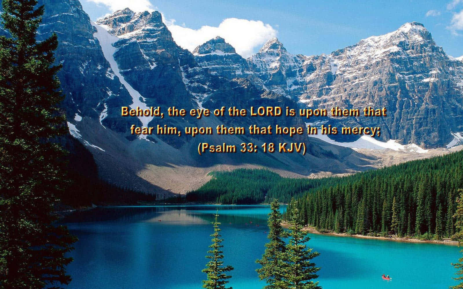 Mountain Lake Psalm3318 Bible Verse Wallpaper