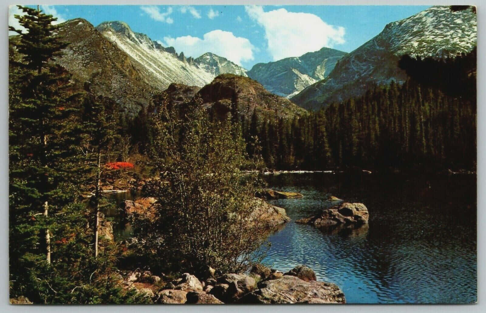 Mountain Lake Vintage Postcard Wallpaper