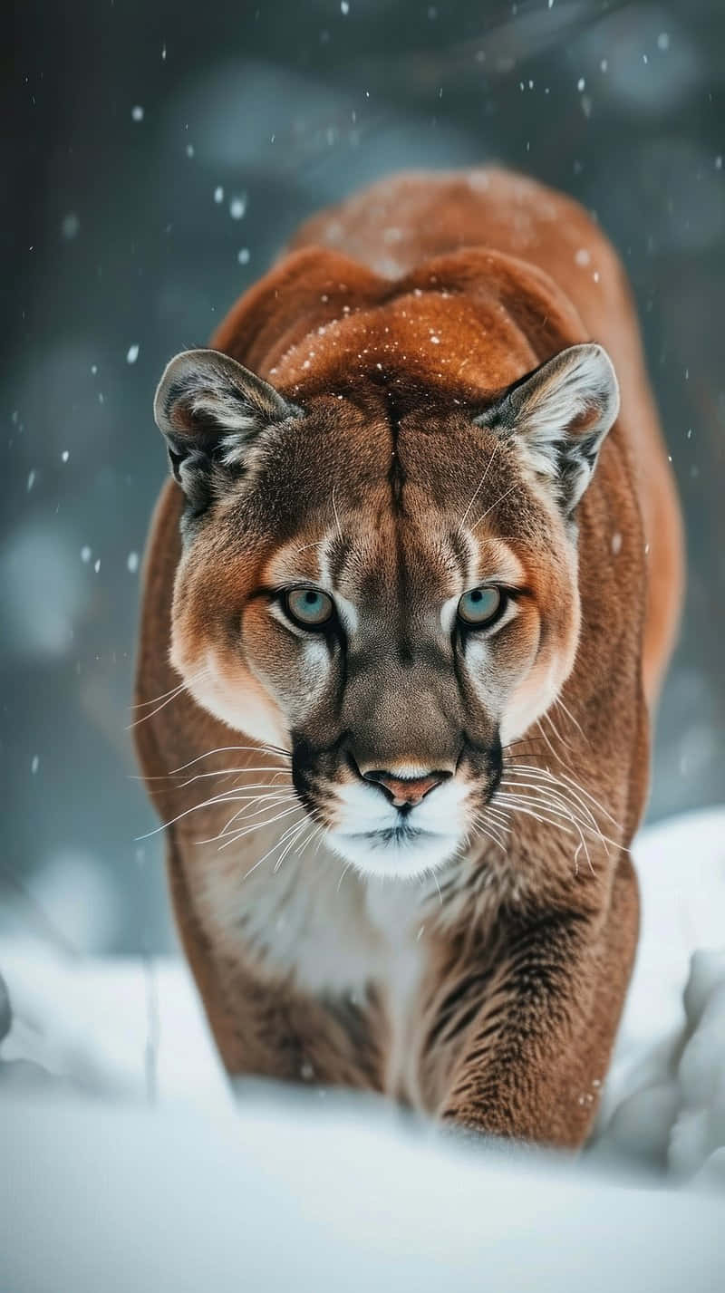 Mountain_ Lion_in_ Snowfall.jpg Wallpaper