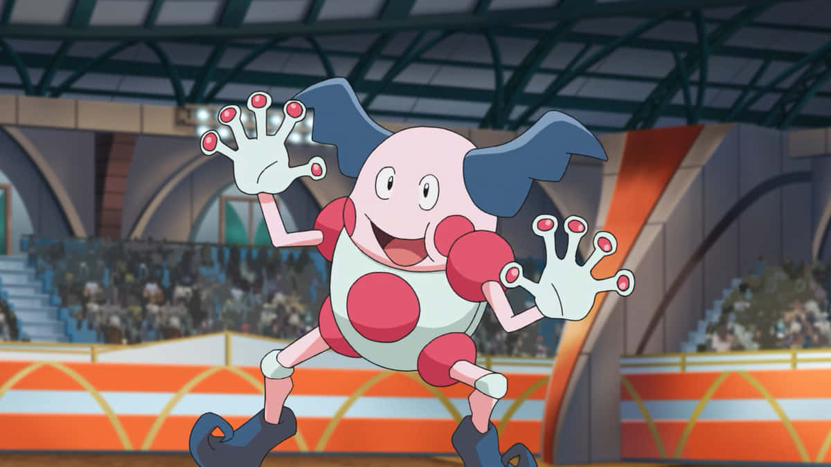 Mr Mime Putting On A Show In The Ring Wallpaper