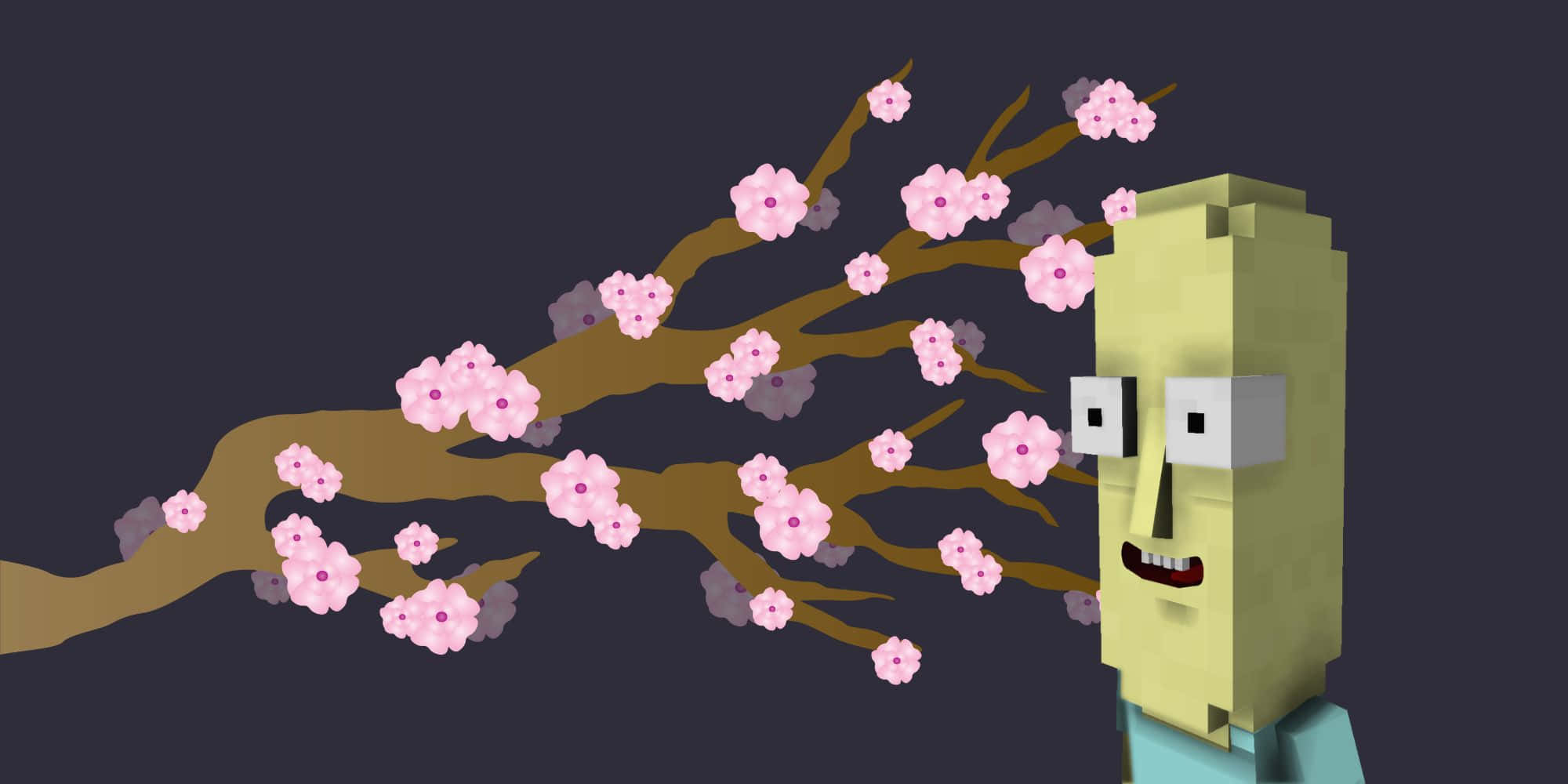 Mr. Poopybutthole In His Iconic Joyful Pose Wallpaper