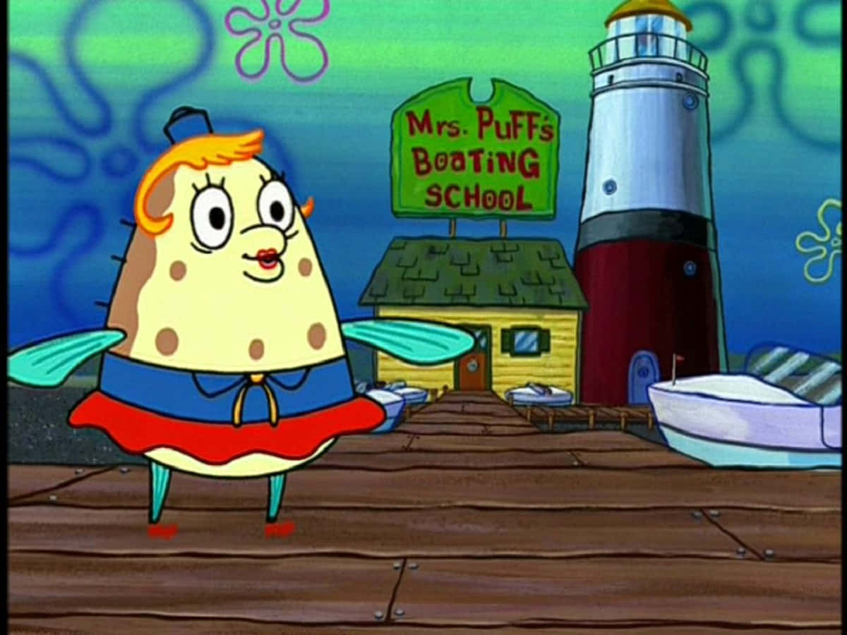 Mrs. Puff, The Boating School Teacher In Bikini Bottom Wallpaper