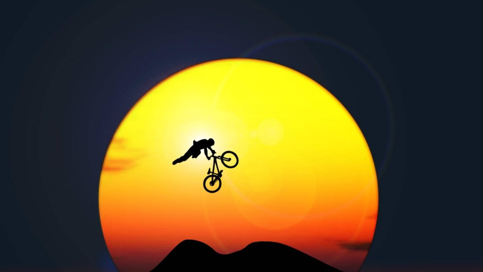 Mtb Extreme Sun Stunt Wallpaper