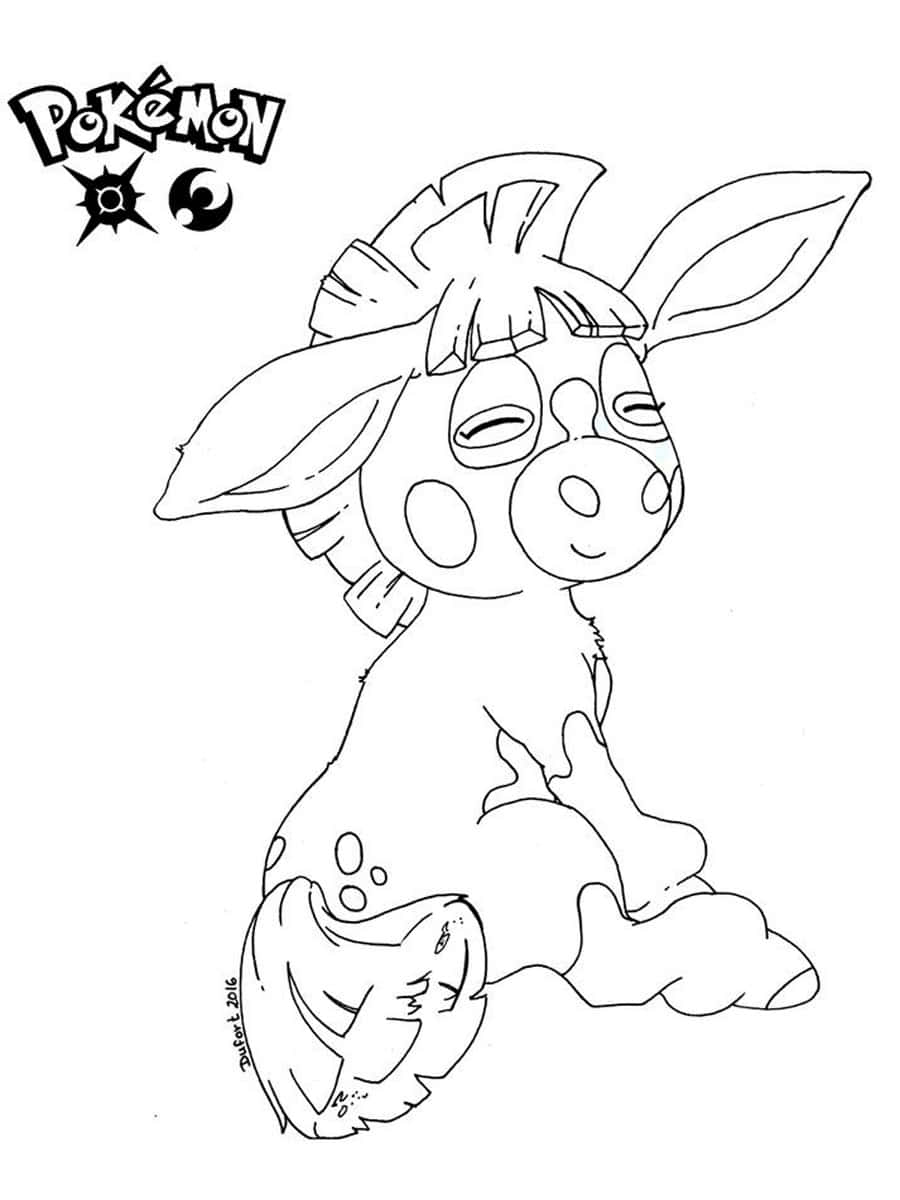 Mudbray Black Outline Sitting Down Wallpaper