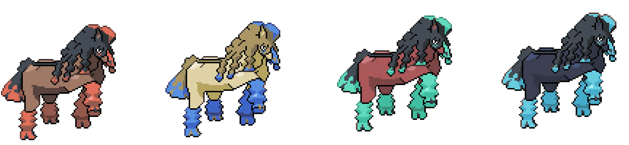 Mudsdale Pixel Art Pattern Wallpaper