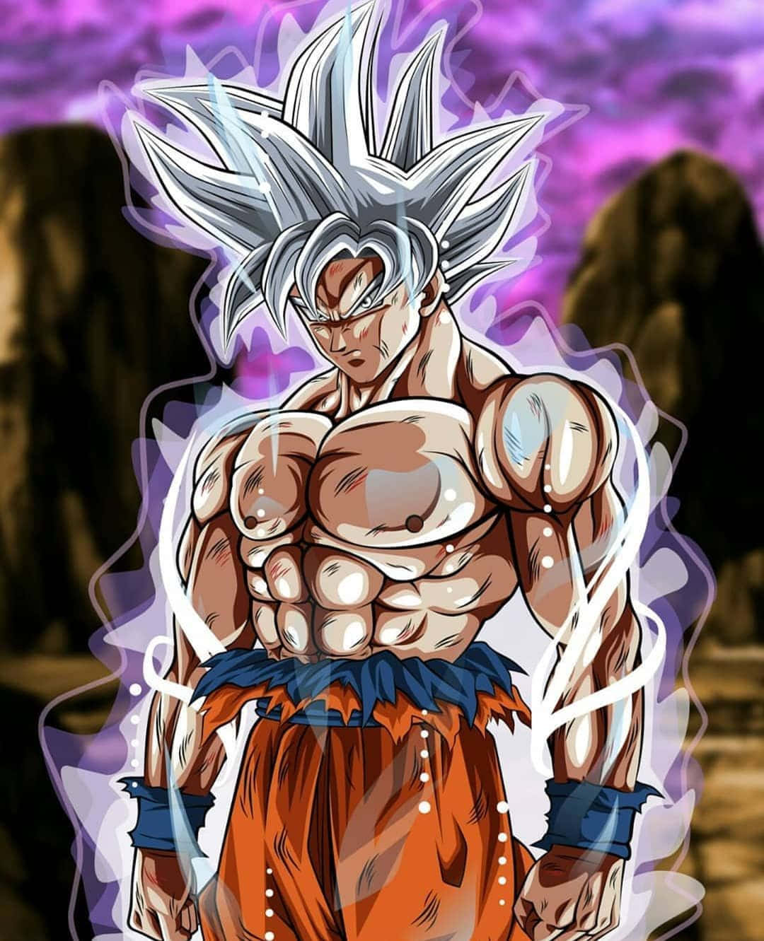 Mui Goku Raising The Spirit Bomb Wallpaper