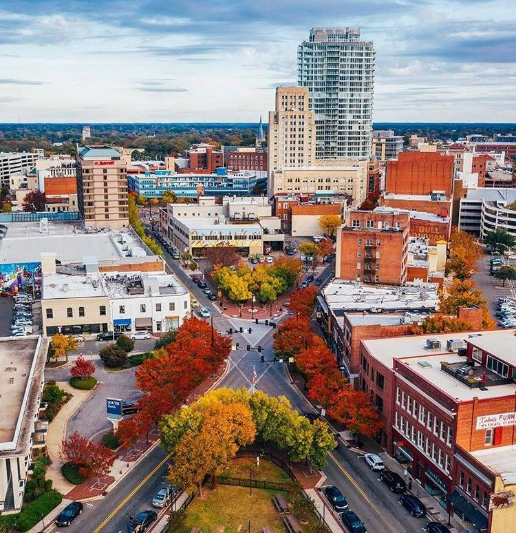 Multi-colored Structures In Durham, North Carolina Wallpaper