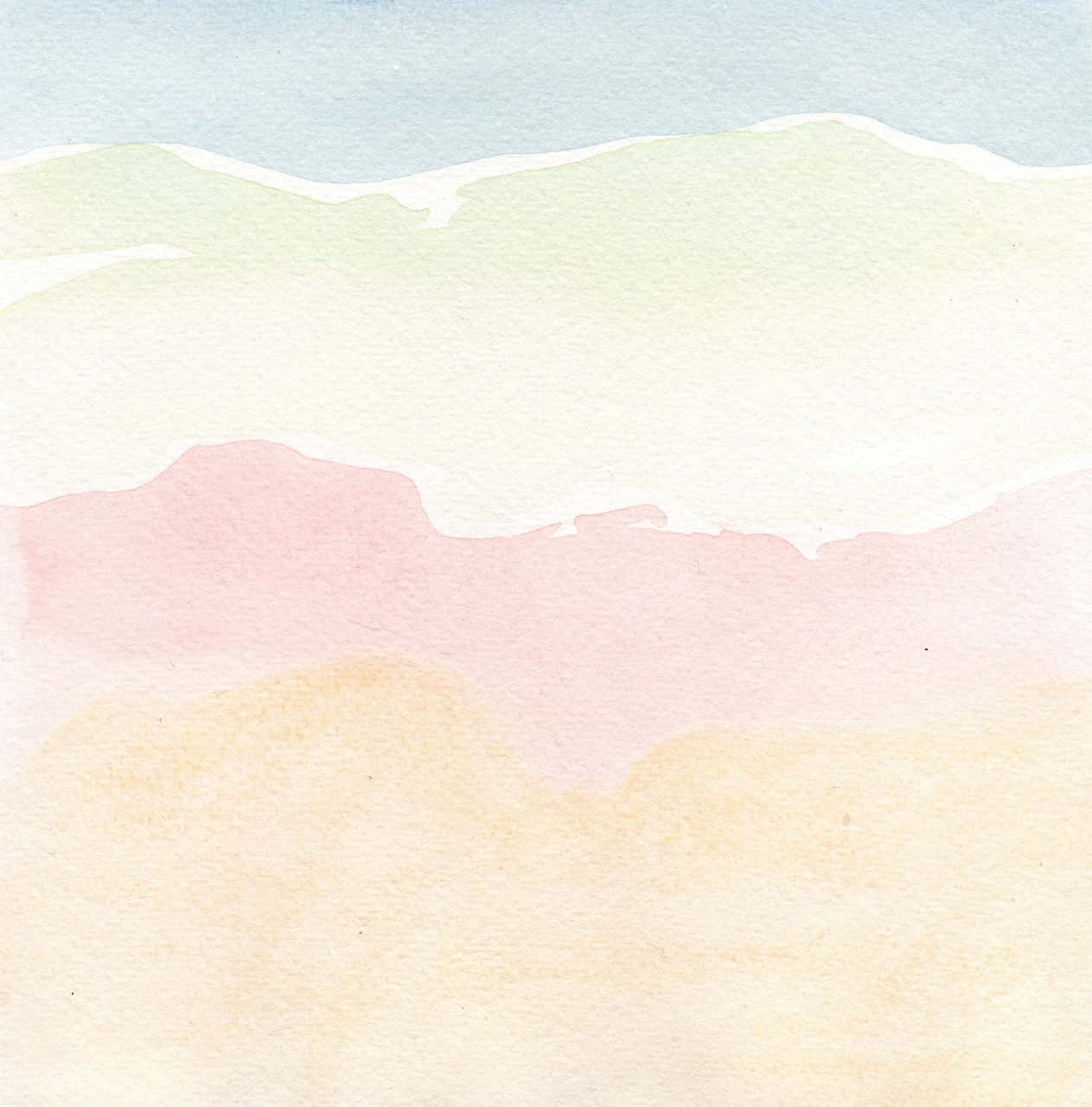 Multiple Shades Of Calming Blue Pastel Watercolors Wallpaper