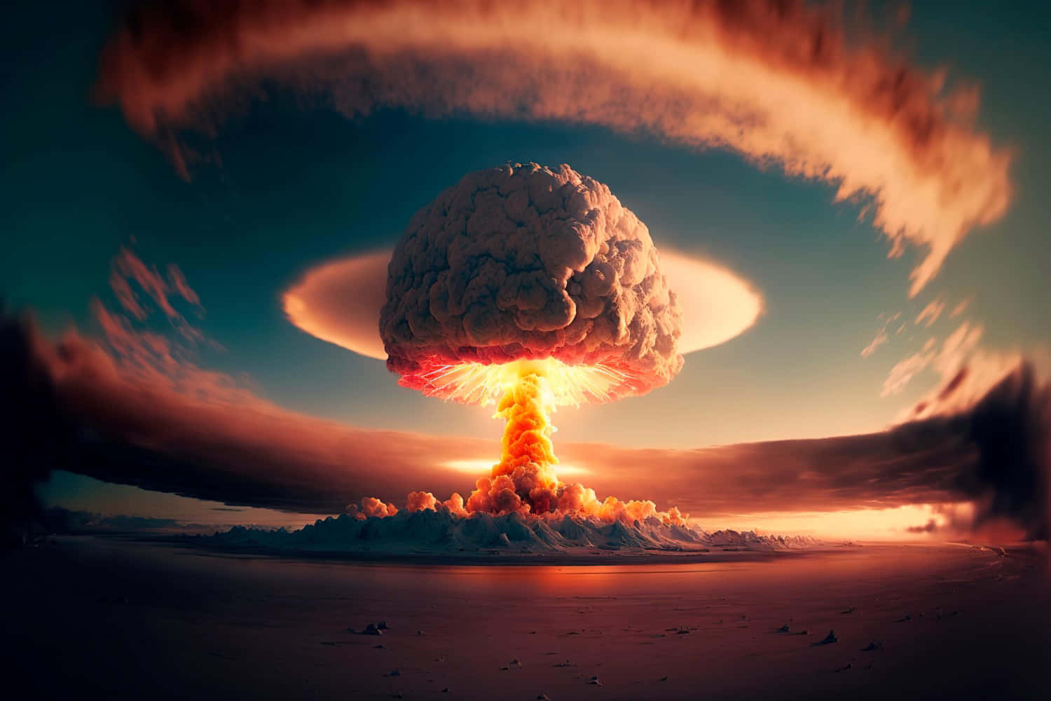 Mushroom Cloud Explosion Wallpaper