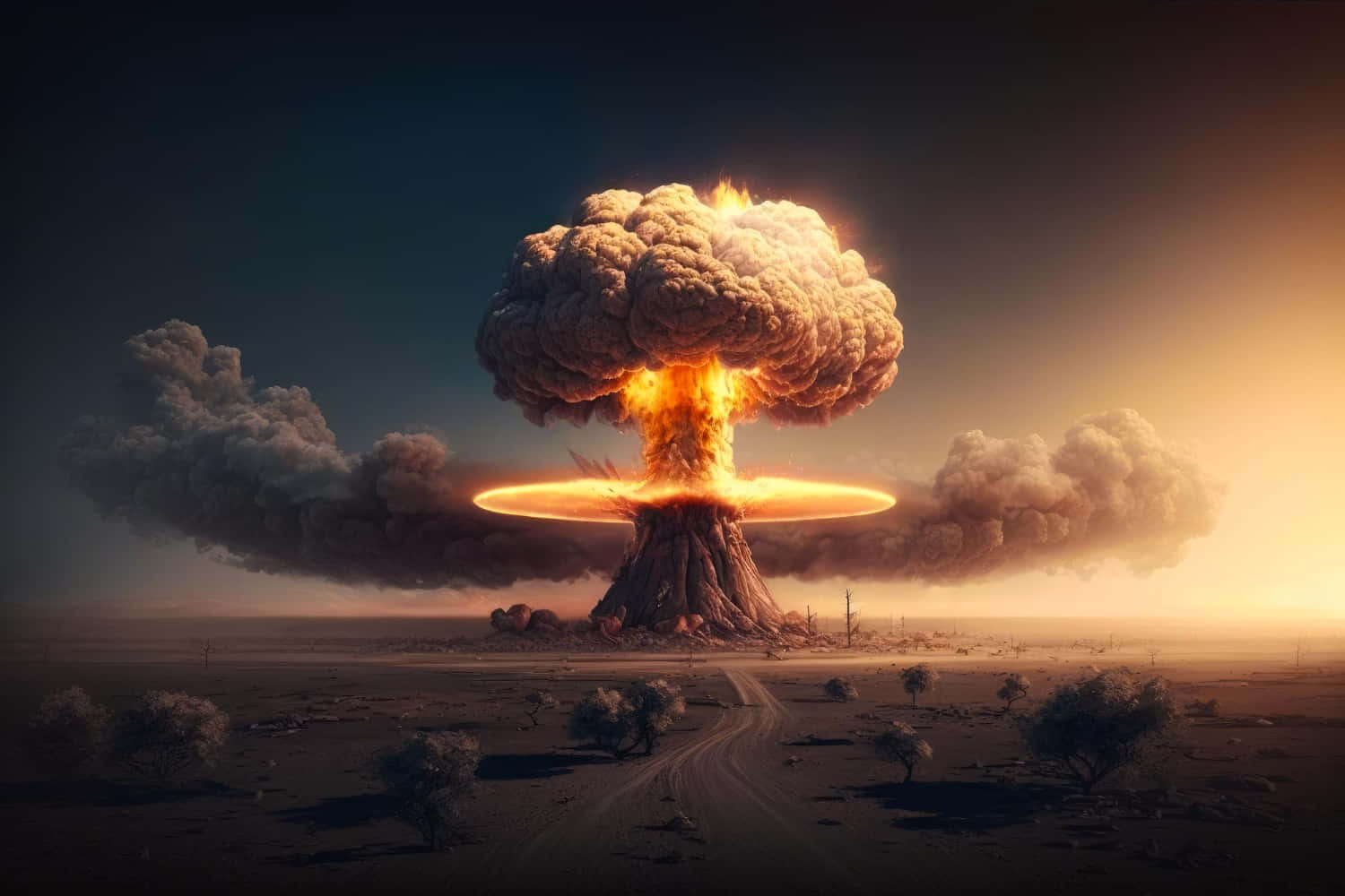 Mushroom Cloud Explosion Wallpaper