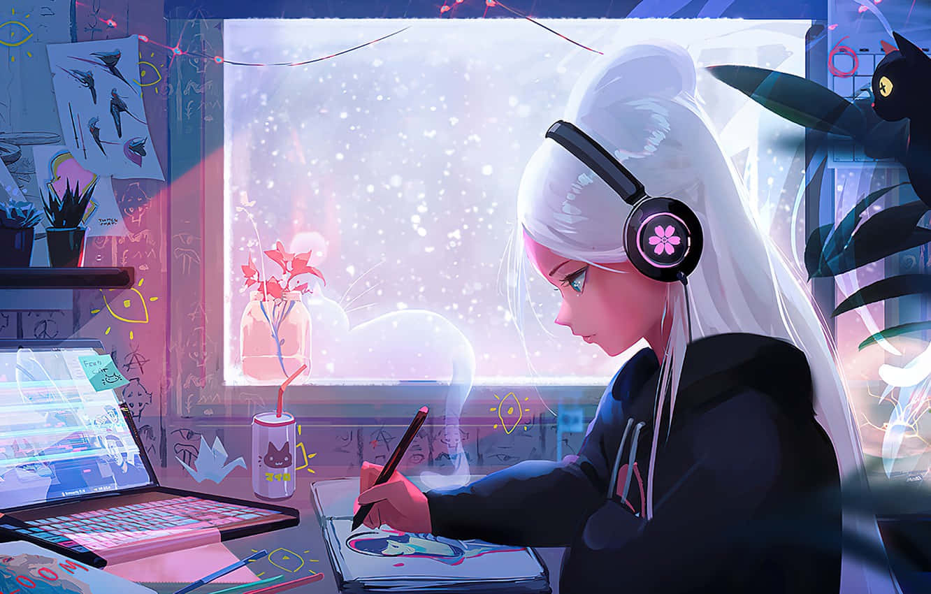 Music Anime Lady Dj Wallpaper