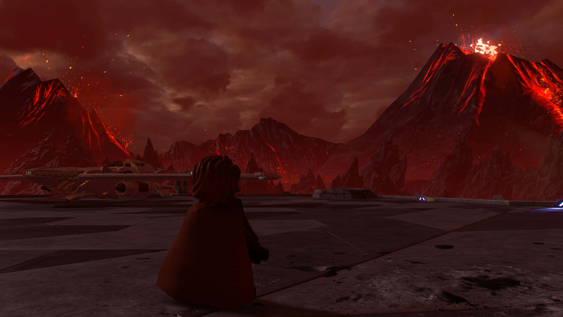 Mustafar's Fiery Landscape Wallpaper