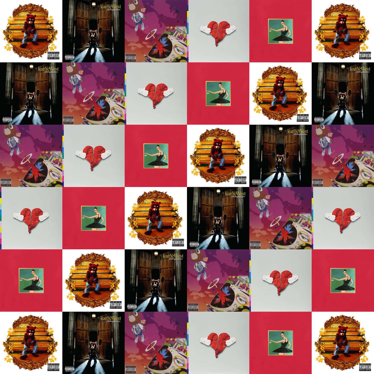 My Beautiful Dark Twisted Fantasy Diagonal Pattern Wallpaper