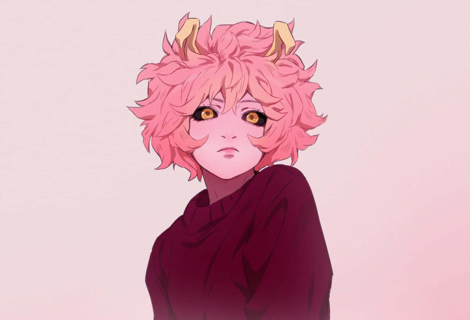 My Hero Academia Character Mina Ashido Minimalist Wallpaper