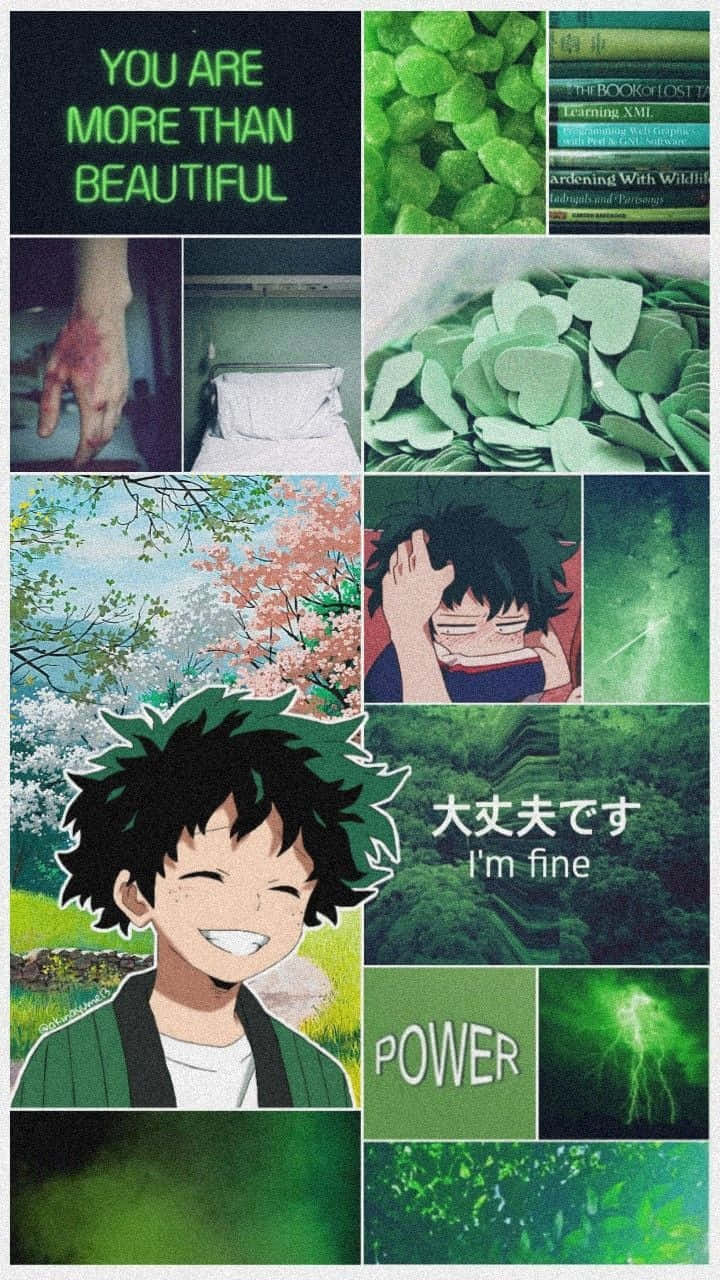 My Hero Academia Deku Aesthetic Collage Wallpaper