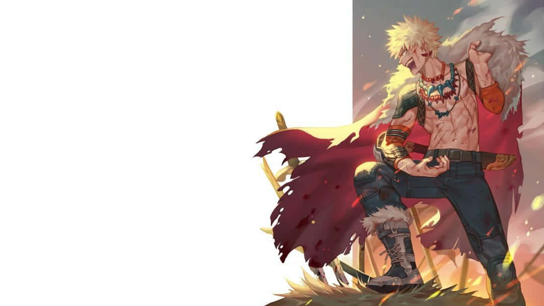 My Hero Academia's Bakugo Ready For Battle Wallpaper