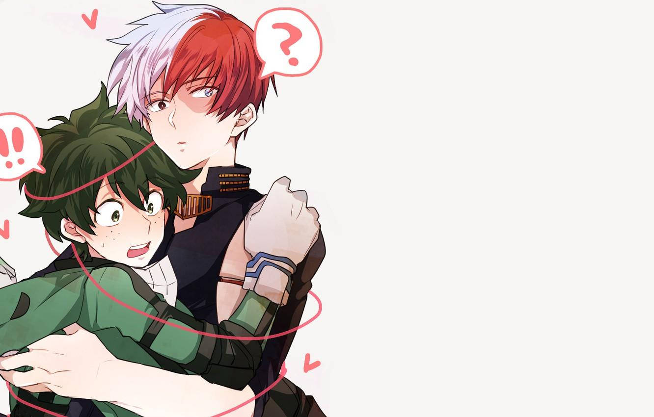 My Hero Academia Todoroki And Deku Tangled Wallpaper