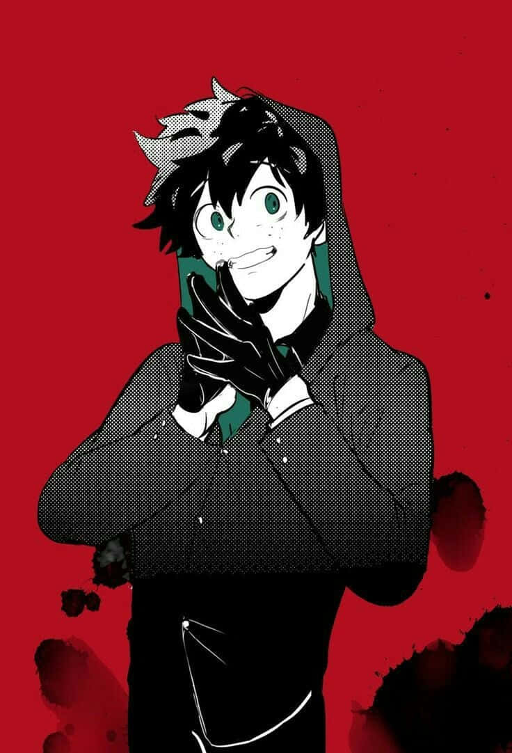 My Hero Academia Villain Deku In Hoodie Wallpaper