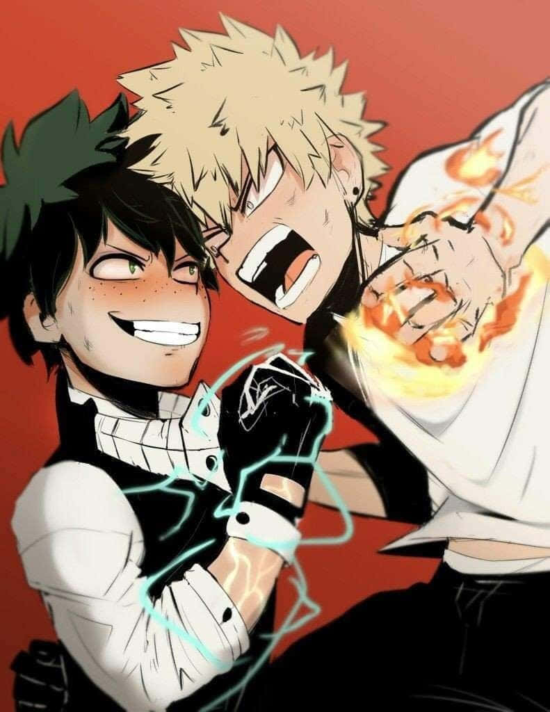 My Hero Academia Villain Deku Vs Bakugou Wallpaper