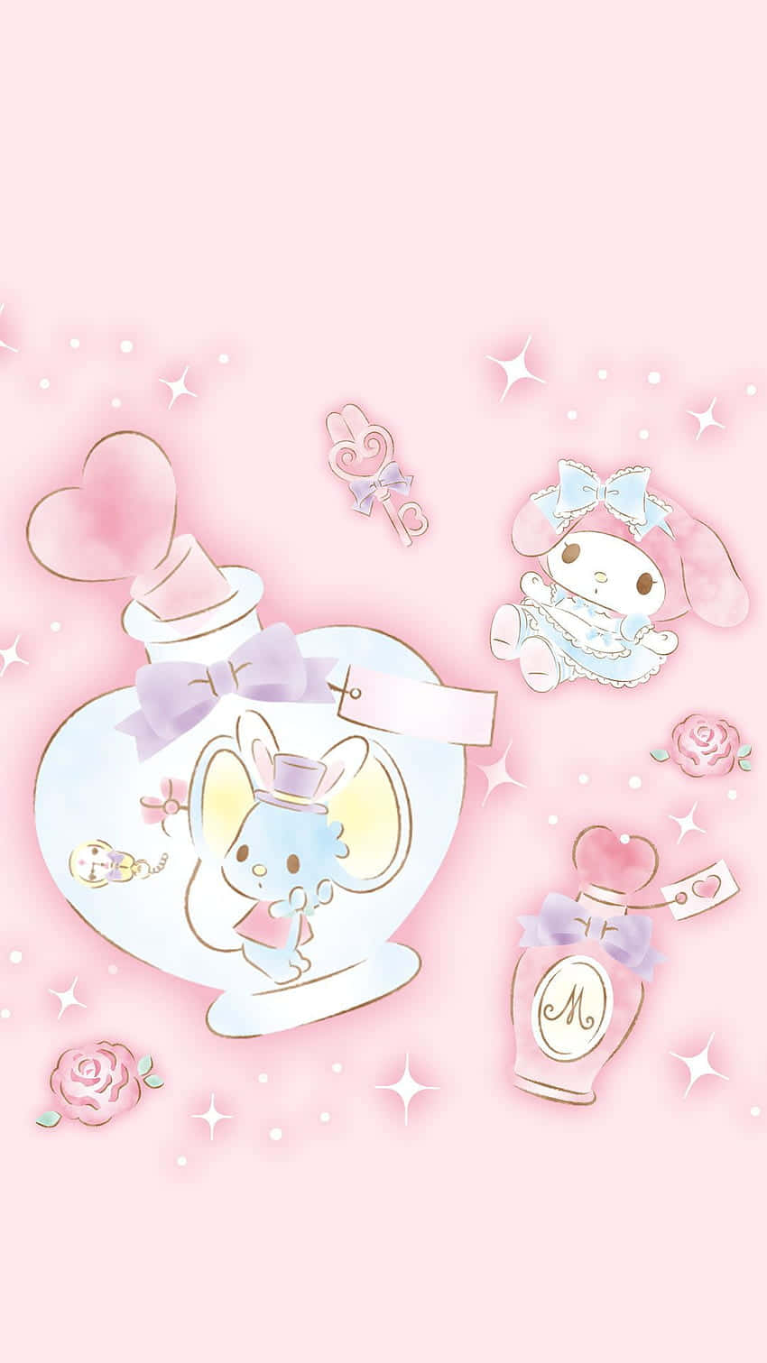 My Melody Pink Aesthetic Wallpaper Wallpaper