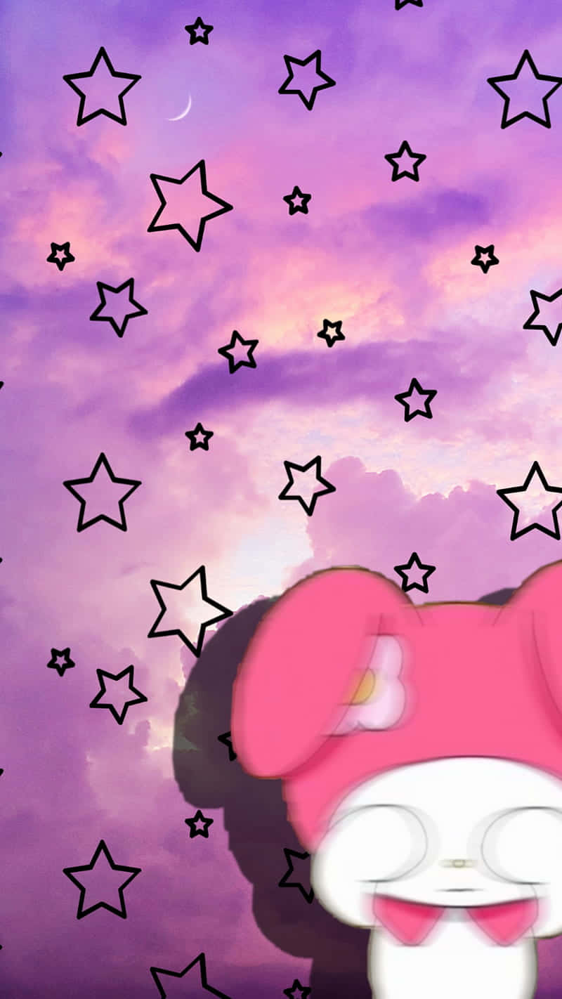 My Melody Starlit Sky Aesthetic Wallpaper