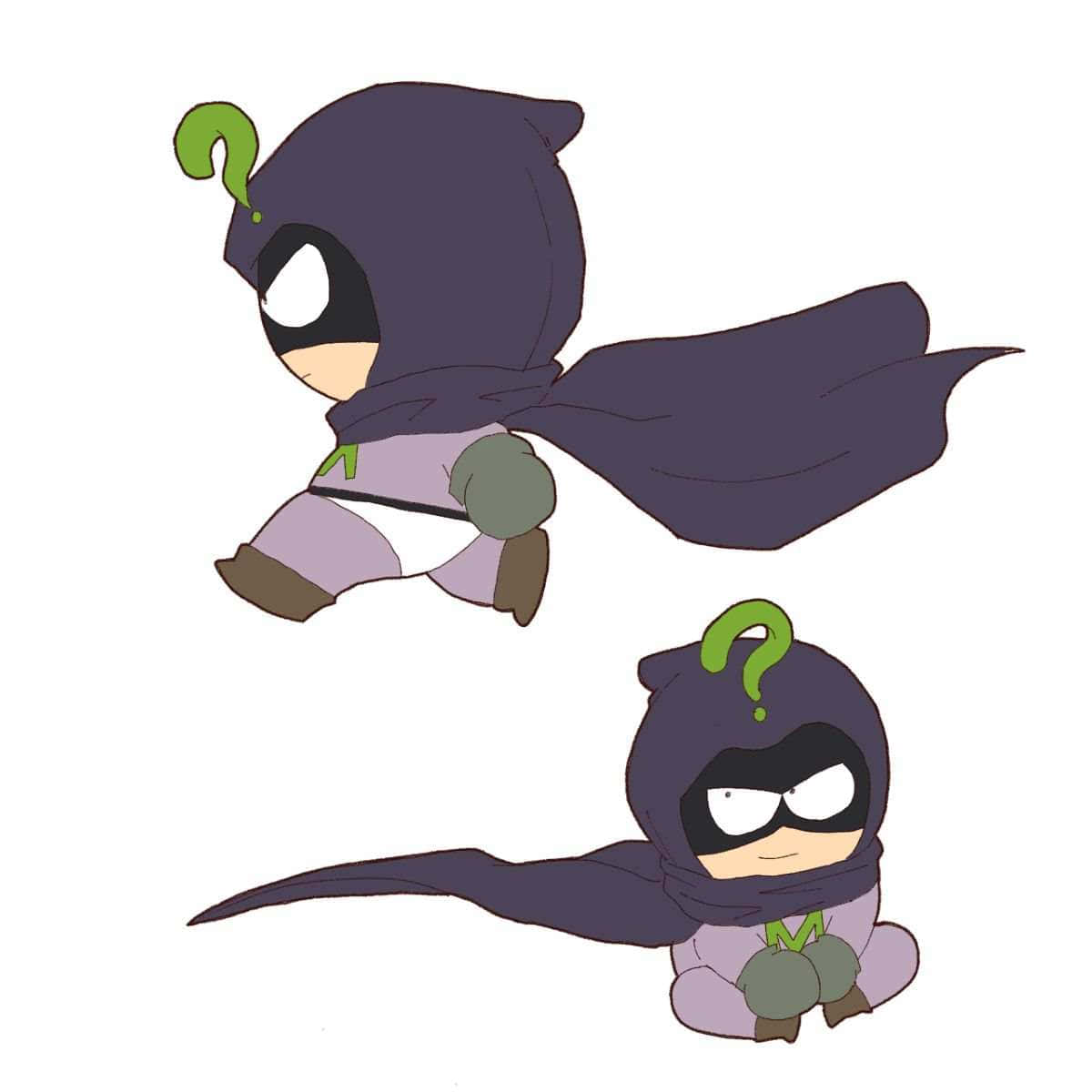 Mysterion Duo Cartoon Illustration Wallpaper