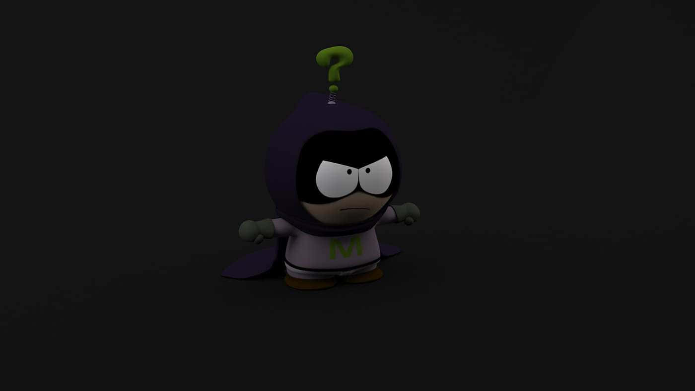 Mysterion Figurein Dark Backdrop Wallpaper