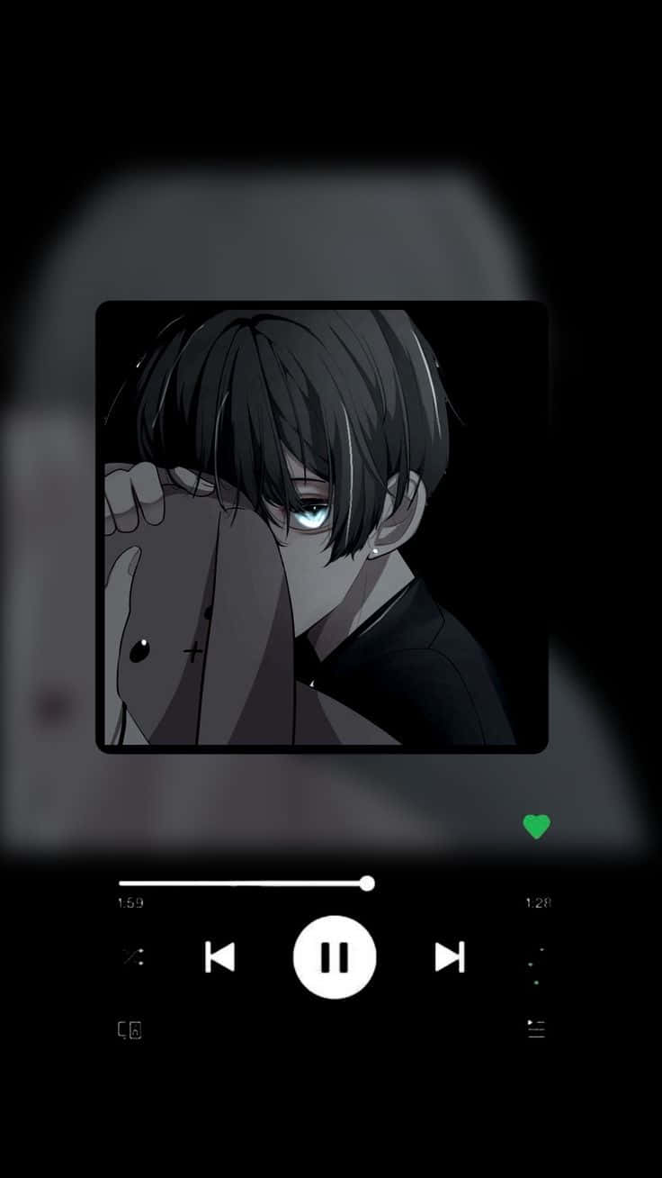 Mysterious_ Anime_ Boy_ Music_ Player Wallpaper