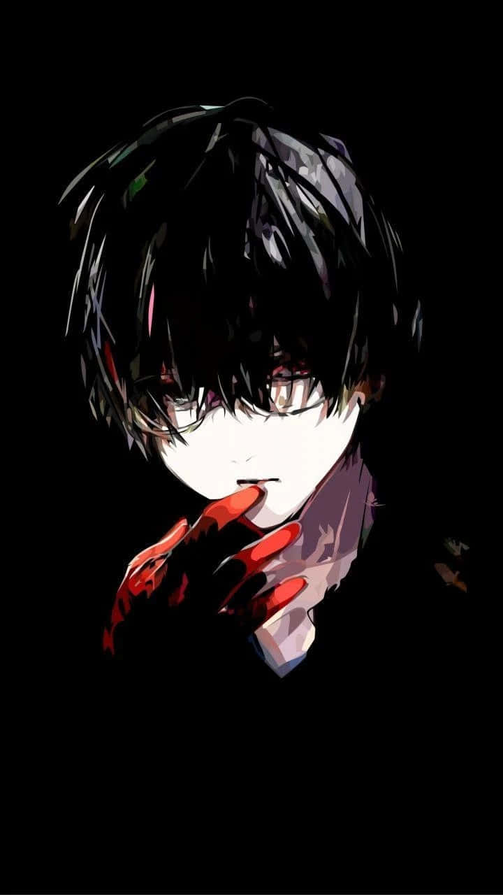 Mysterious_ Anime_ Boy_with_ Bloodied_ Hand.jpg Wallpaper