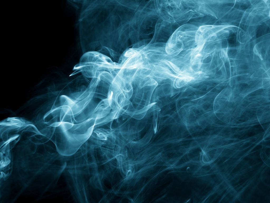 Mysterious Blue Smoke In Black Wallpaper