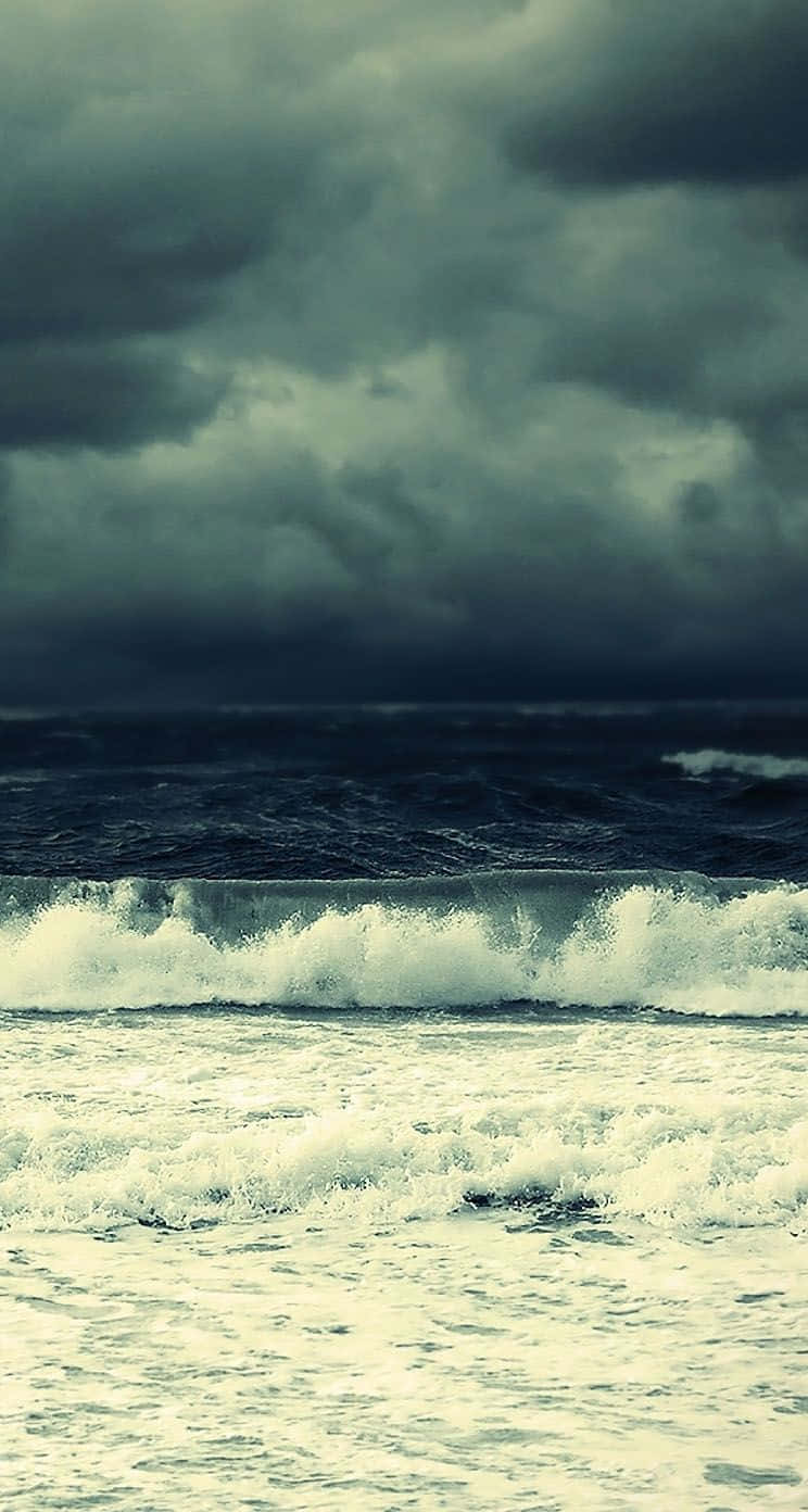 Mysterious Dark Ocean Waves Wallpaper