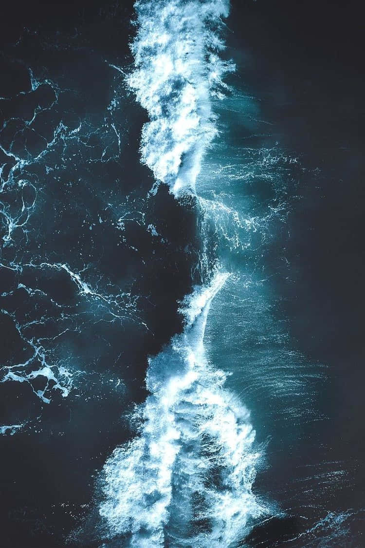 Mysterious Dark Ocean Waves Wallpaper