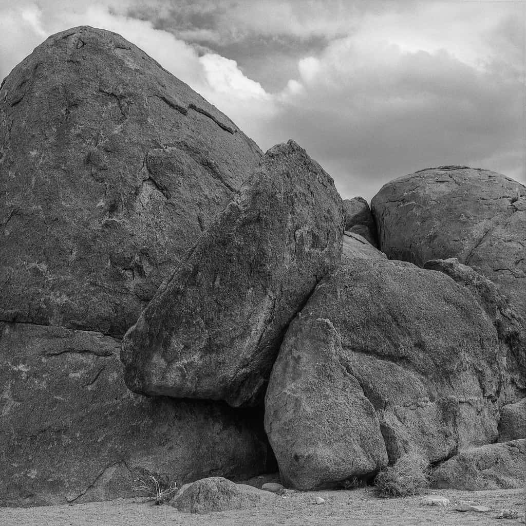 Mysterious Dark Rock Formation Wallpaper