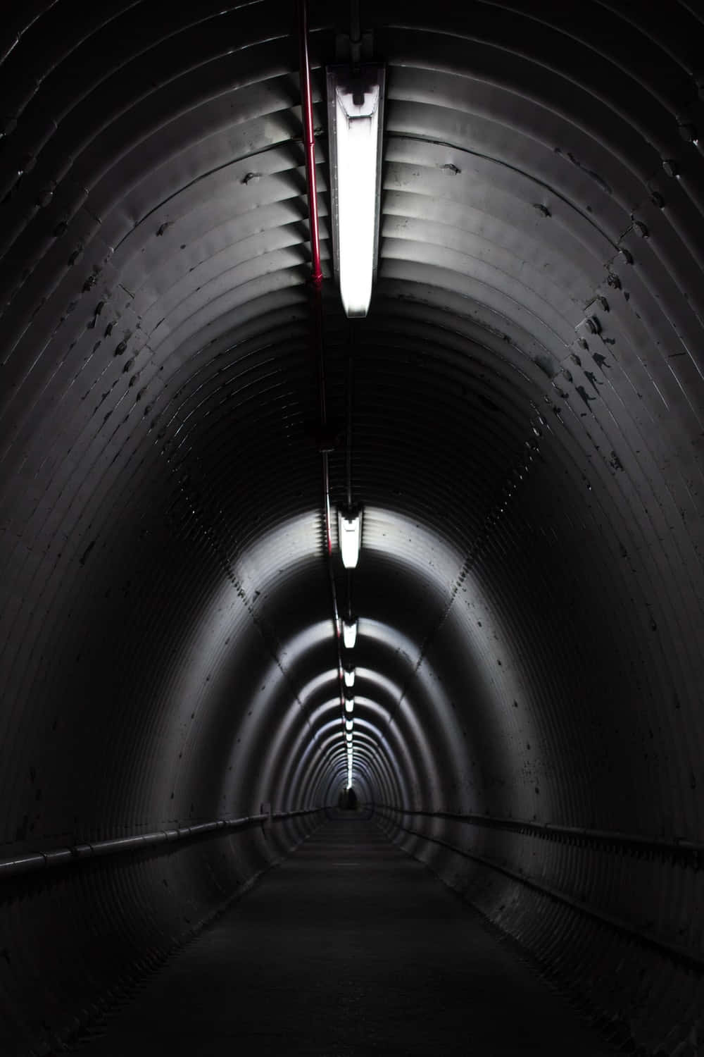 Mysterious Dark Underground Passage Wallpaper