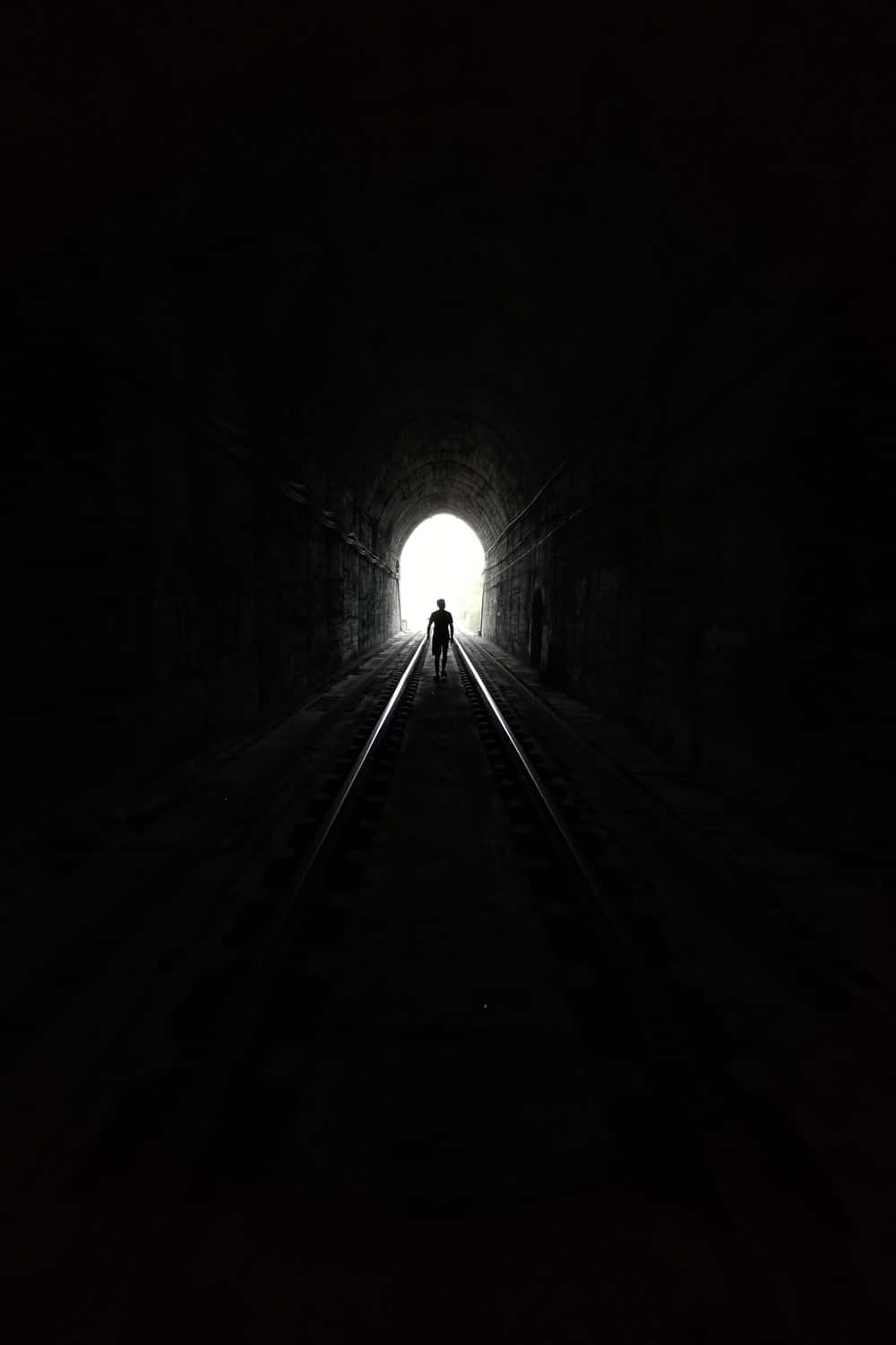 Mysterious Dark Underground Passage Wallpaper