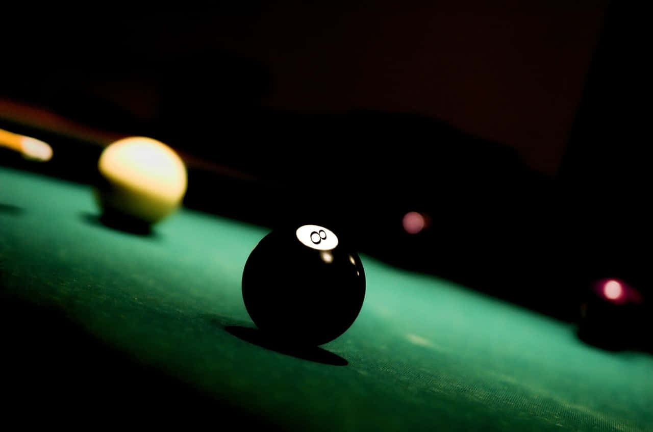 Mysterious Eight Ballon Pool Table Wallpaper