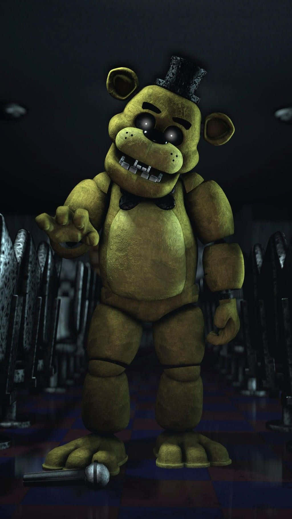 Mysterious Golden Freddy In All His Glory Wallpaper