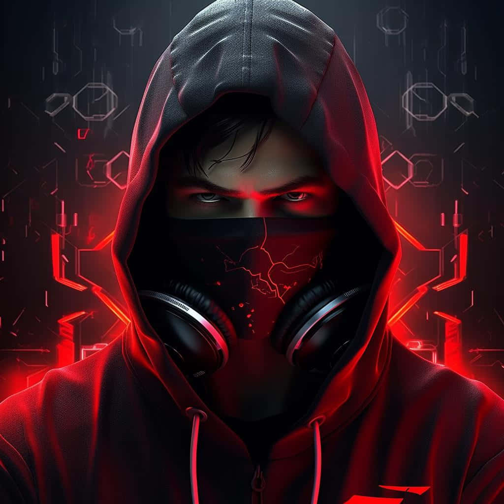 Mysterious_ Hooded_ Figure_with_ Red_ Glow Wallpaper