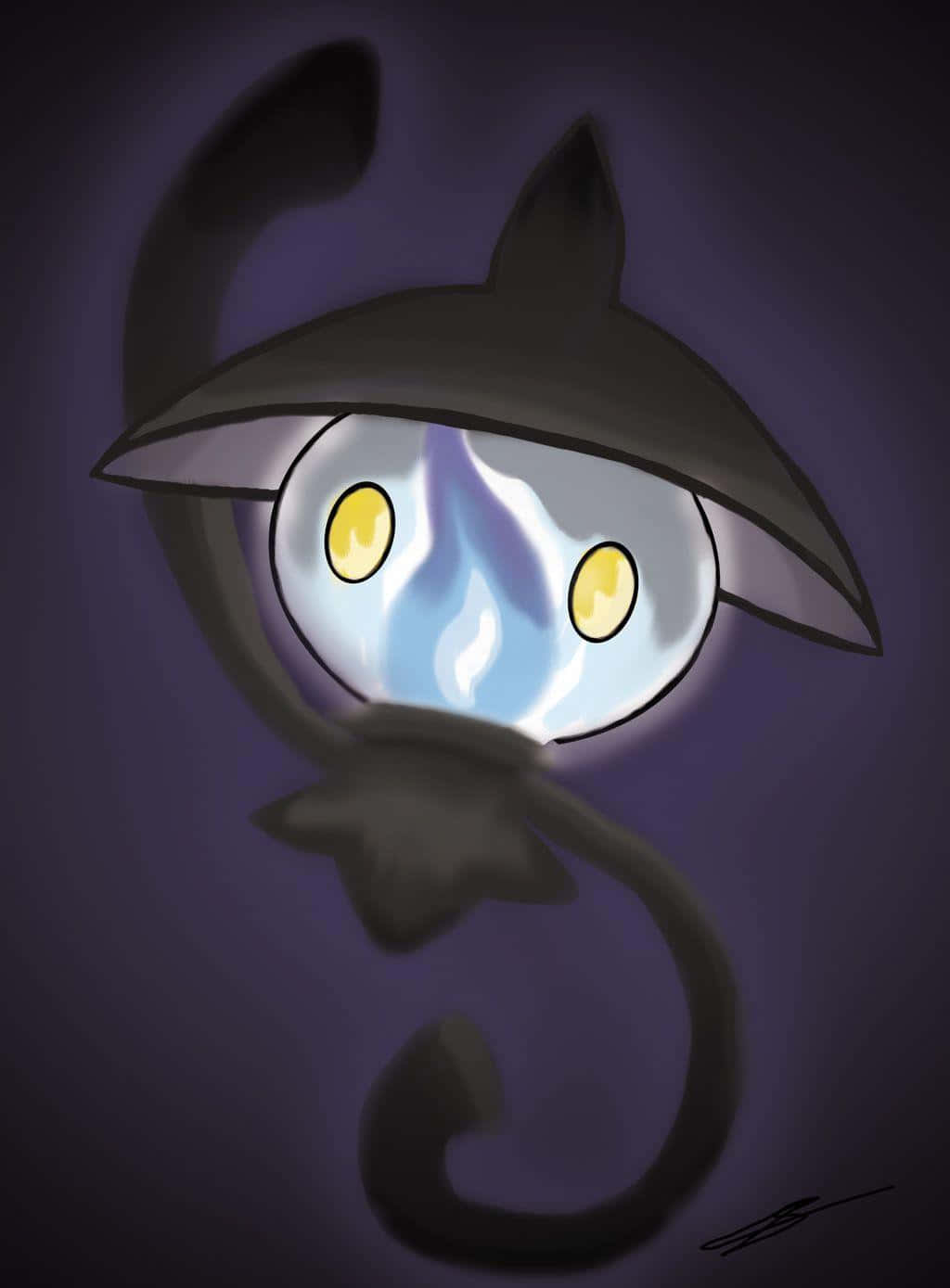 Mysterious Lampent Illuminating Nightscape Wallpaper