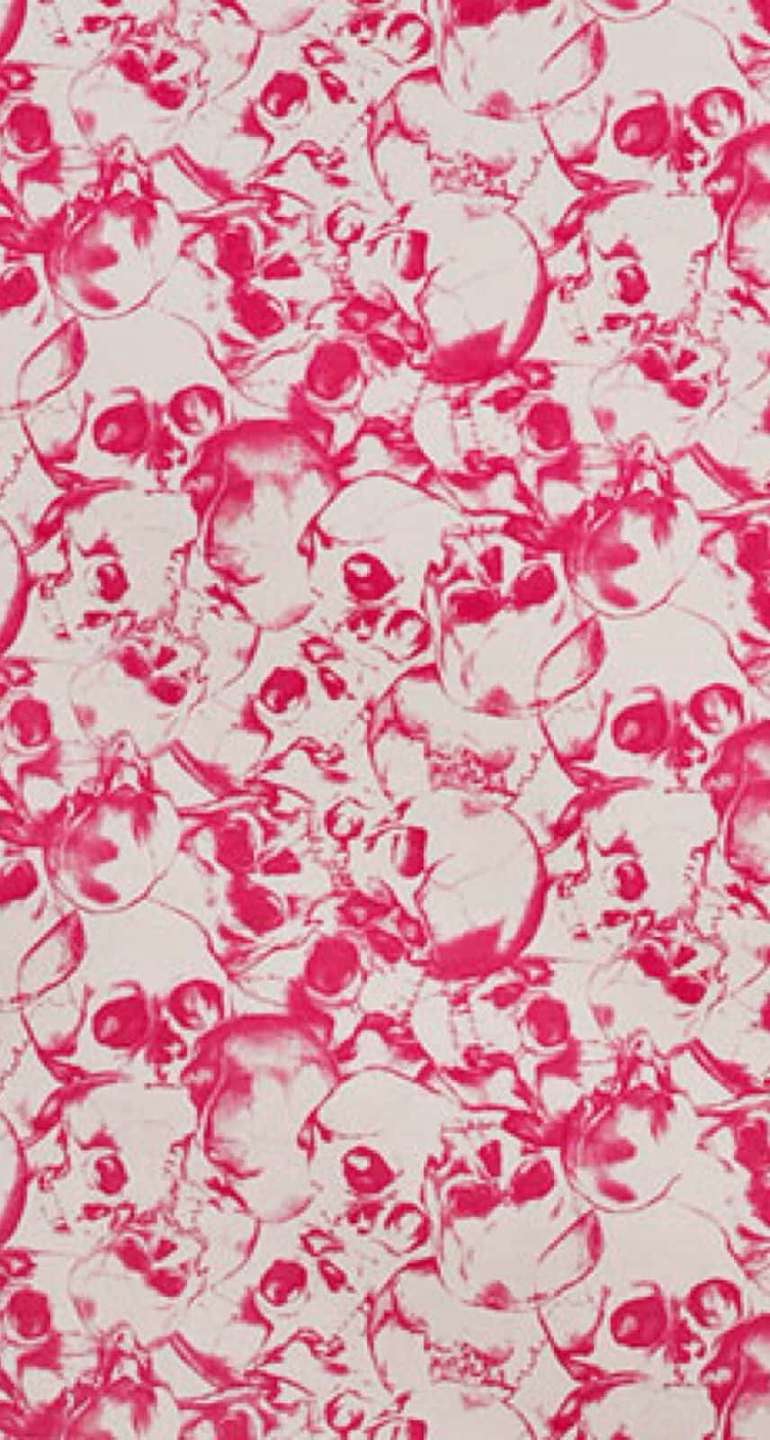 Mysterious Pink Skull On A Velvety Backdrop Wallpaper