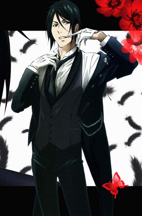 Mysterious Sebastian Michaelis In Enigmatic Elegance Wallpaper