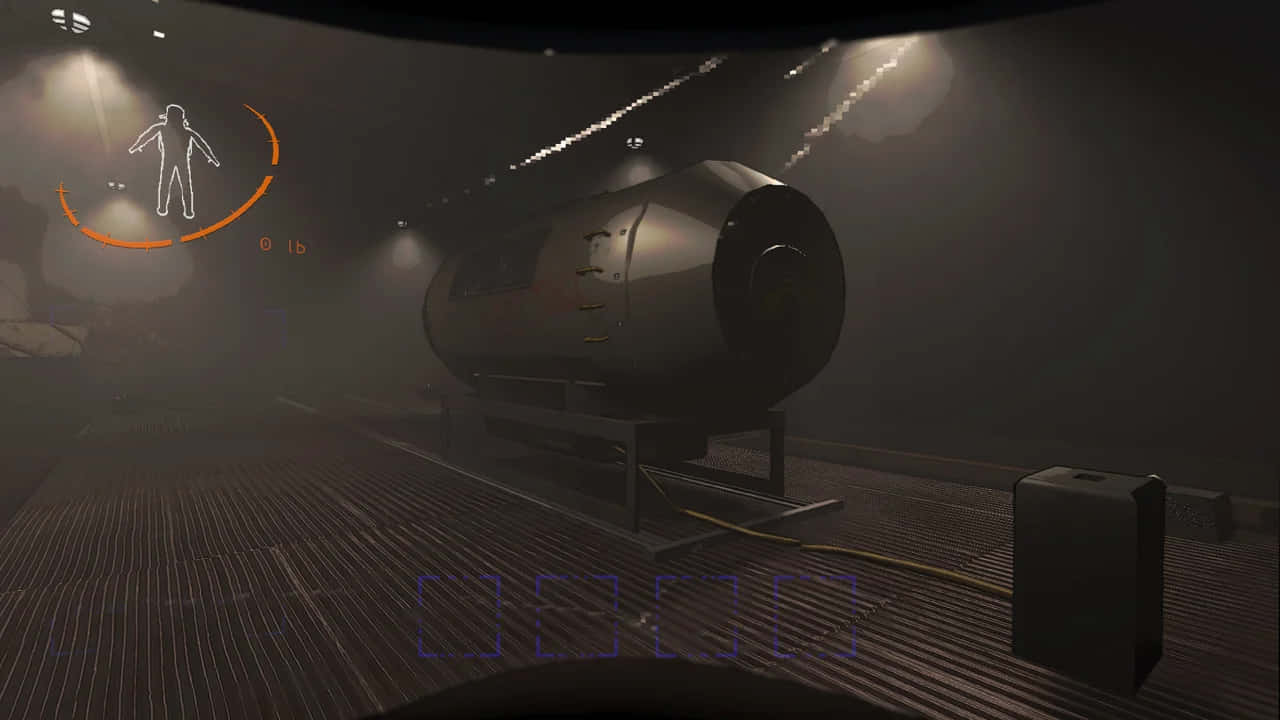 Mysterious_ Submarine_ In_ Hangar Wallpaper