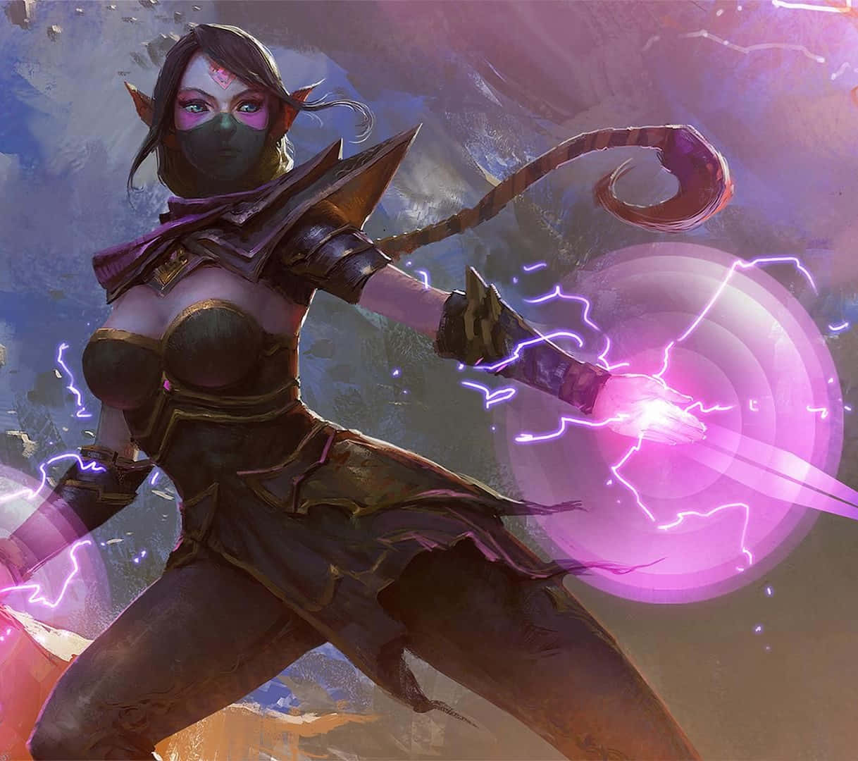 Mysterious Templar Assassin In Action Wallpaper