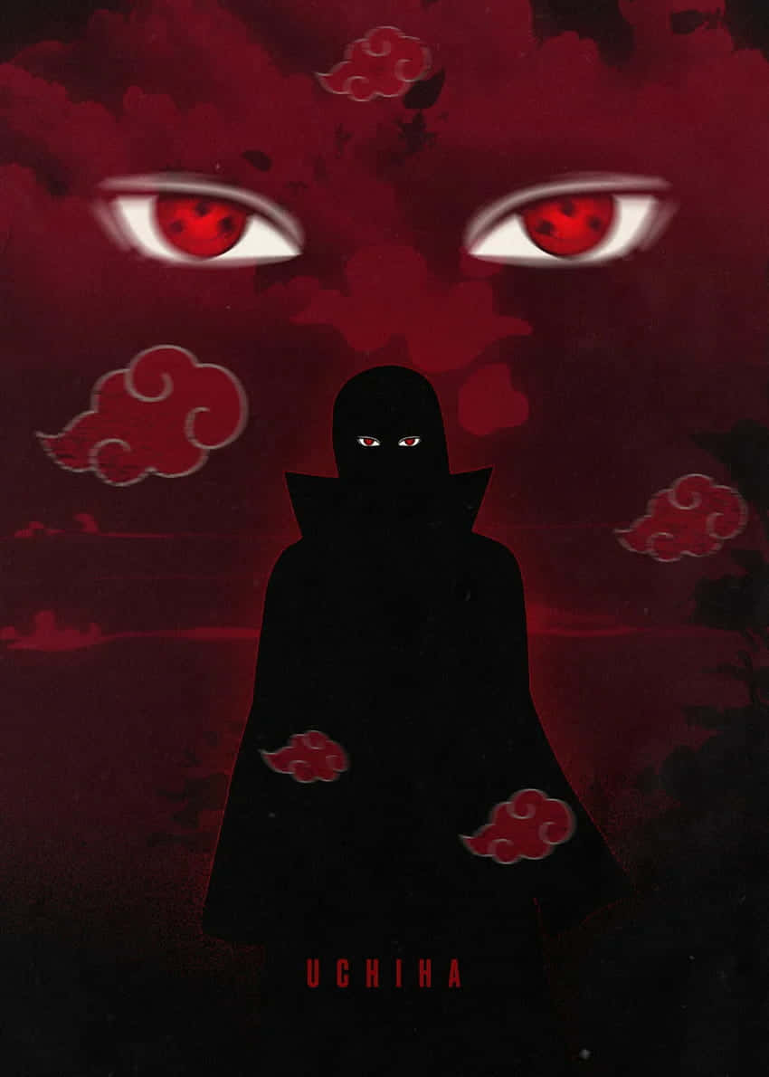 Mysterious_ Uchiha_with_ Sharingan_ Eyes Wallpaper