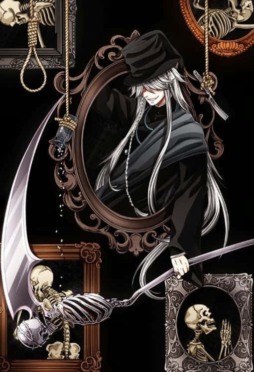 Mysterious Undertaker From Black Butler Anime Series Wallpaper